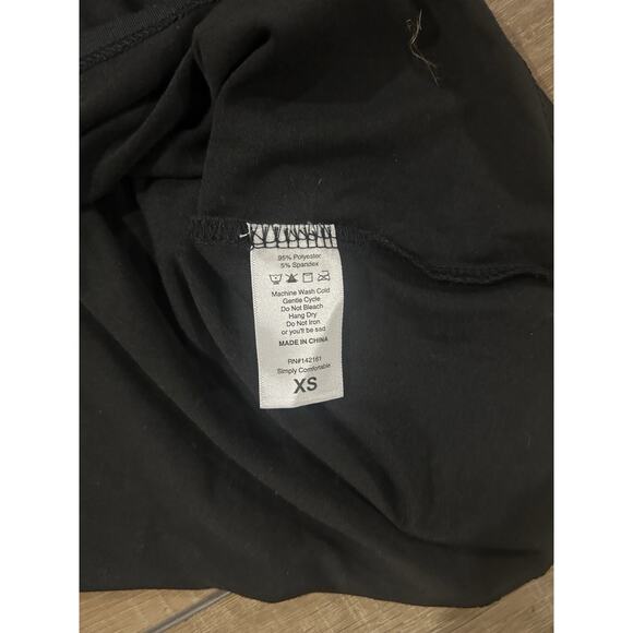 LuLaRoe Christy T XS Americana All American Summer flag NWT Black V tshirt - Picture 4 of 4